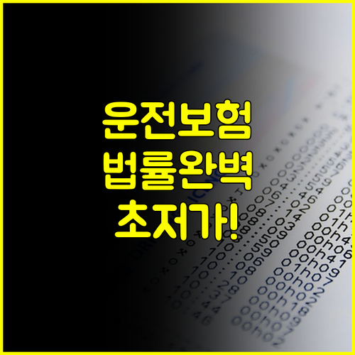 흥국 다이렉트 운전자보험 저렴한 가격에 법률 지원 완벽 대비