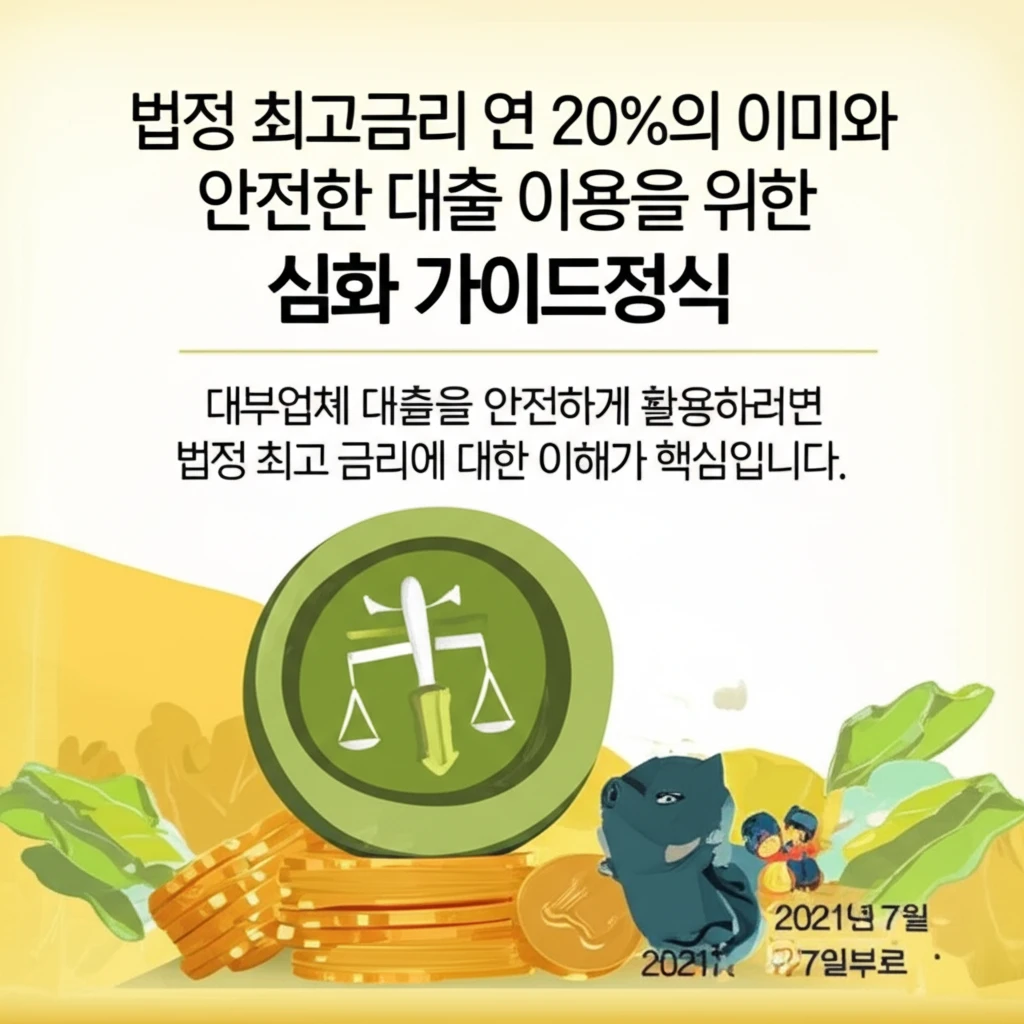 법정 최고금리 20% 안내 이미지