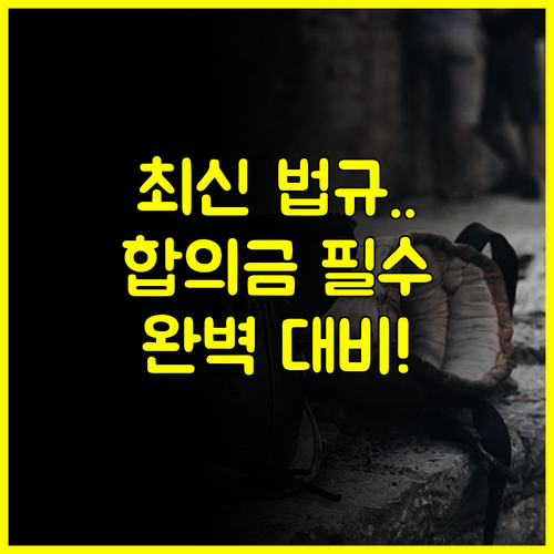운전자보험 필수 선택 법규 강화 속 형사합의금 변호사 비용 완벽 대비