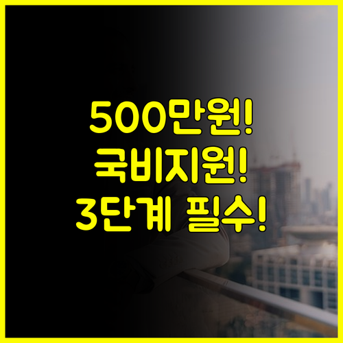 국민내일배움카드 온라인 신청 3단계, 500만원 국비 지원 혜택 정리