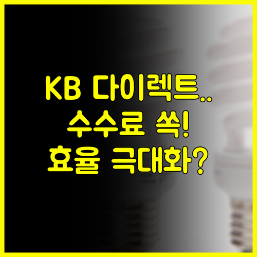 설계사 수수료 쏙 뺀 KB손보 다이렉트 간병인보험 보험료 효율 극대화 비법