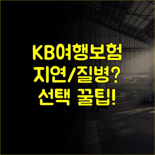 2024 KB 여행자보험 선택 가이드 항공 지연 질병 대비 완벽 분석