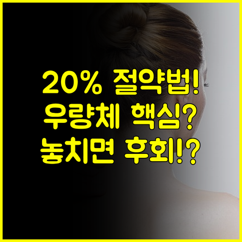 보험료 최대 20% 절약 우량체 할인 적용 정기보험 가입 핵심 전략