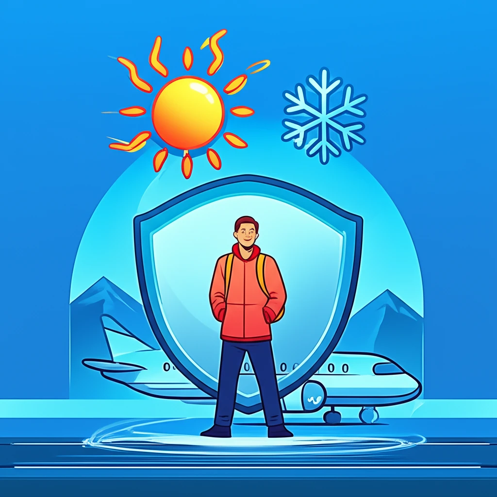 항공기 지연 및 기후 변화 질환 보장 설명 이미지