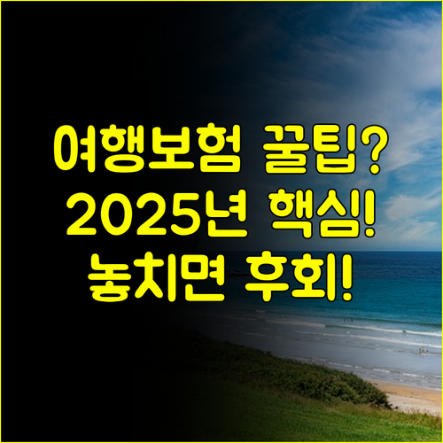 메리츠화재 다이렉트 여행자보험 왜 2025년에 가장 현명한 선택일까