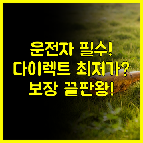 메리츠 상해보험으로 운전자보장까지 끝 다이렉트 가격비교 필수가입