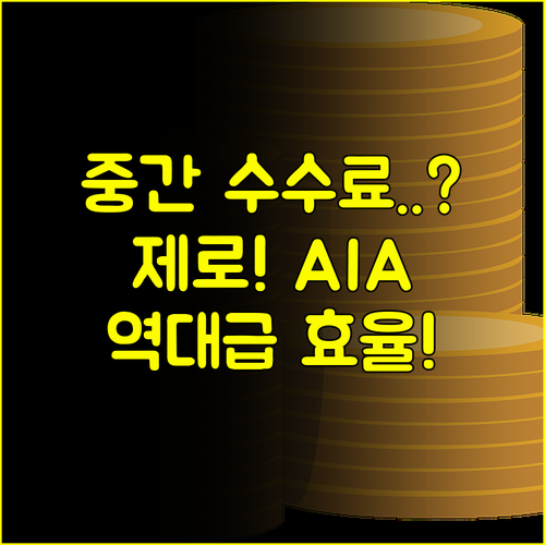 중간 수수료 제로 AIA 다이렉트 정기보험의 압도적인 비용 효율성