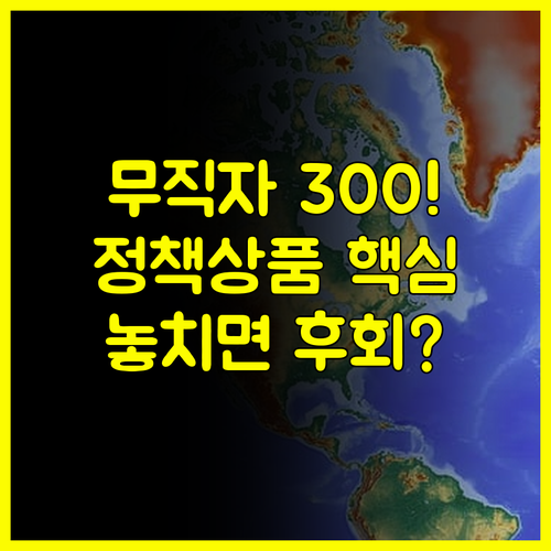 무직자 비상금대출 300만원 이상 필요할 때: 2금융권 대신 정책 상품 확인
