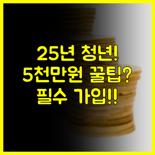 청년도약계좌 2025년 가입 총정리 비과세 5천만 원 목돈의 디딤돌